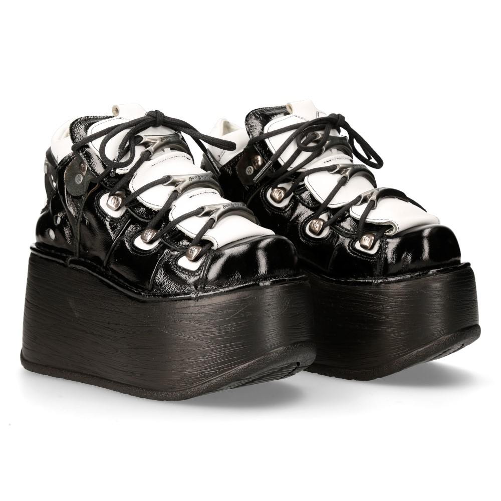 New Rock - M-106-S118 Plateau sneakers - Zwart/Wit